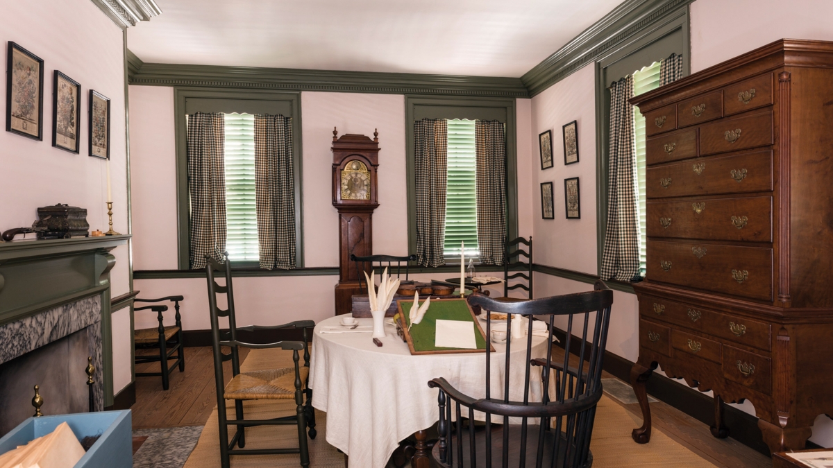Interior of the reconstructed Declaration House, where Thomas Jefferson wrote The Declaration of Independence - Photo Credit: NPS