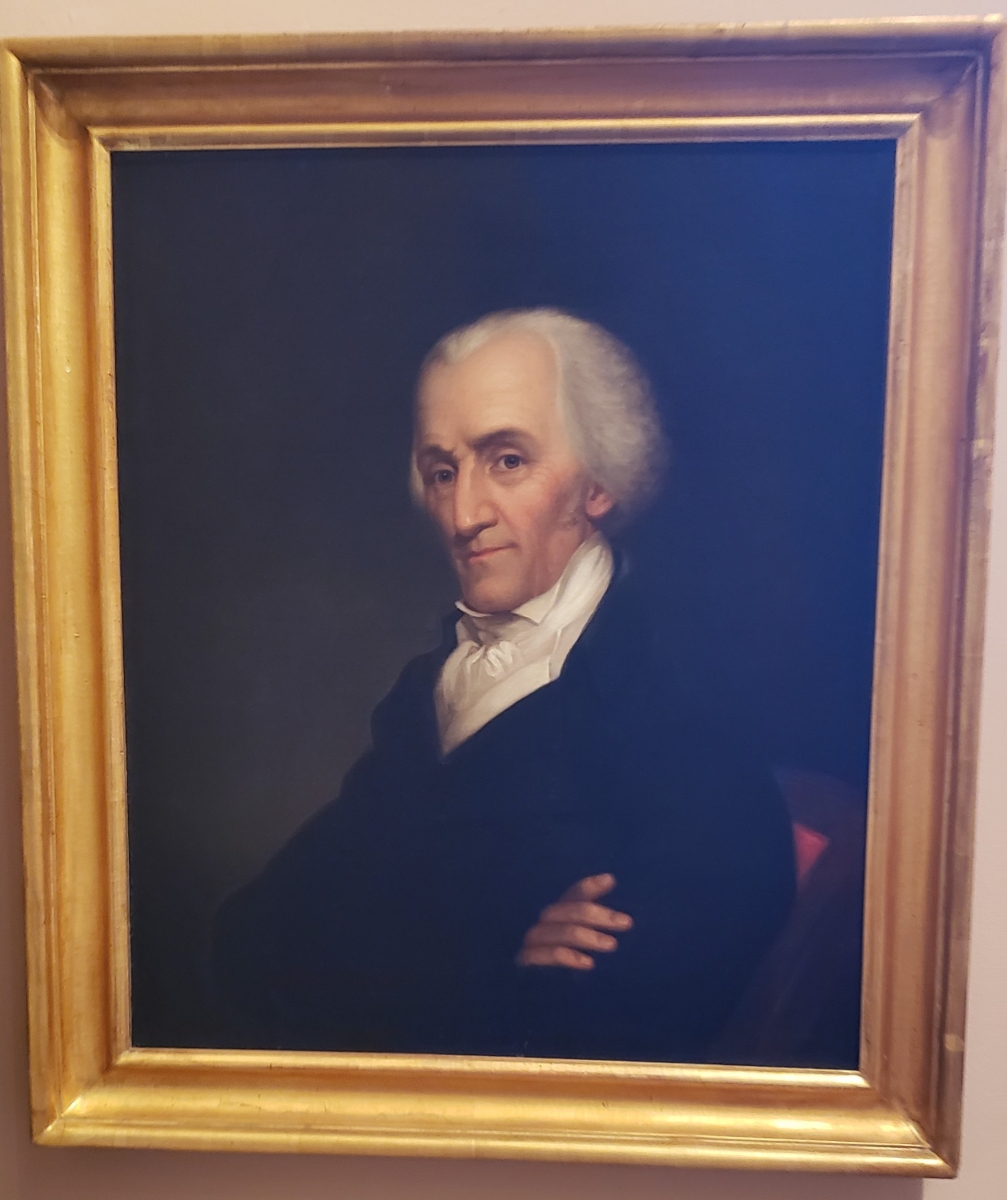 Portrait of Elbridge Gerry hanging in the Second Bank of the United States Portrait Gallery
