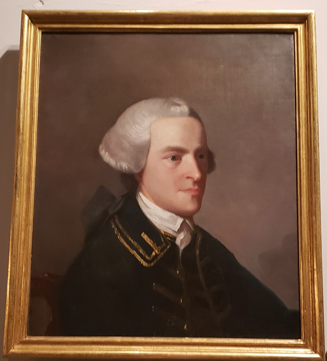 Portrait of John Hancock hanging in the Second Bank of the United States Portrait Gallery