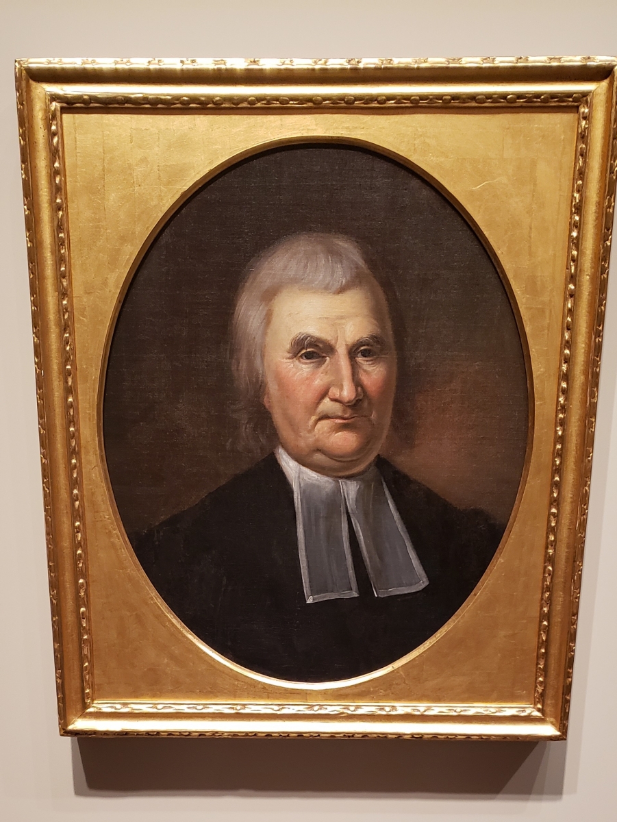 Portrait of John Witherspoon hanging in the Second Bank of the United States Portrait Gallery