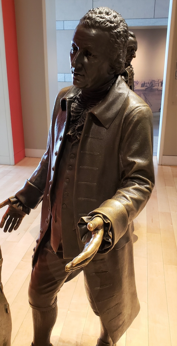 Nathaniel Gorham Statue in Signers' Hall at the National Constitution Center