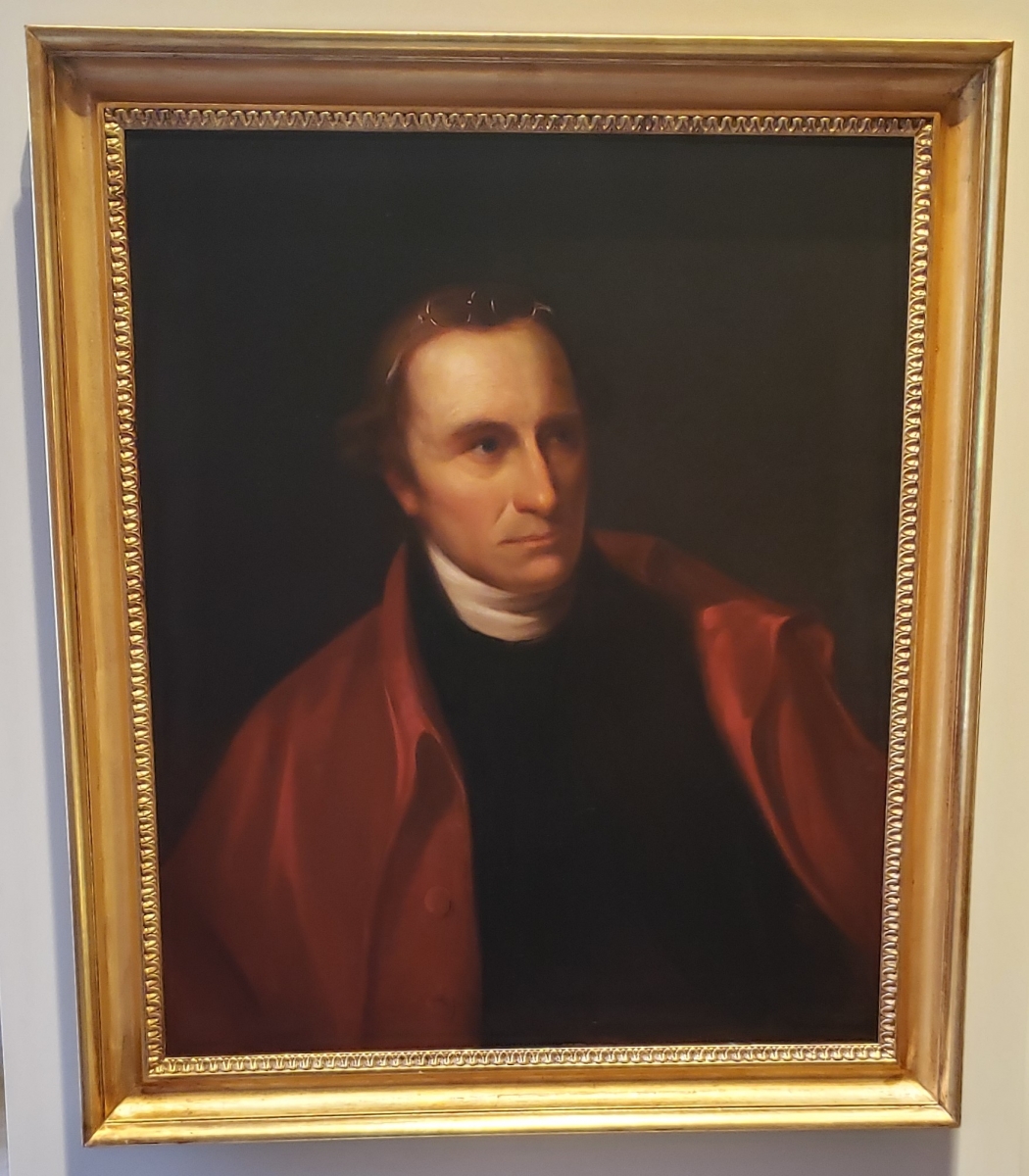 Portrait of Patrick Henry hanging in the Second Bank of the United States Portrait Gallery