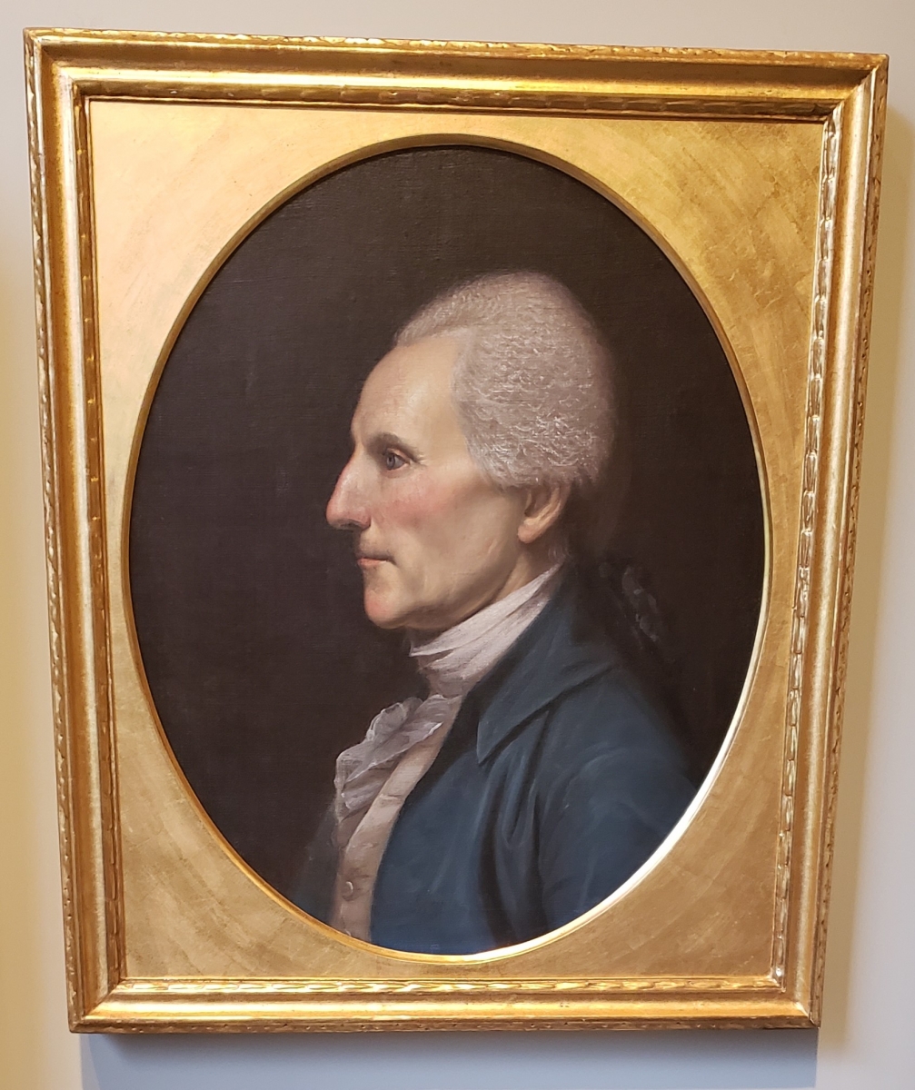 Portrait of Richard Henry Lee hanging in the Second Bank of the United States Portrait Gallery