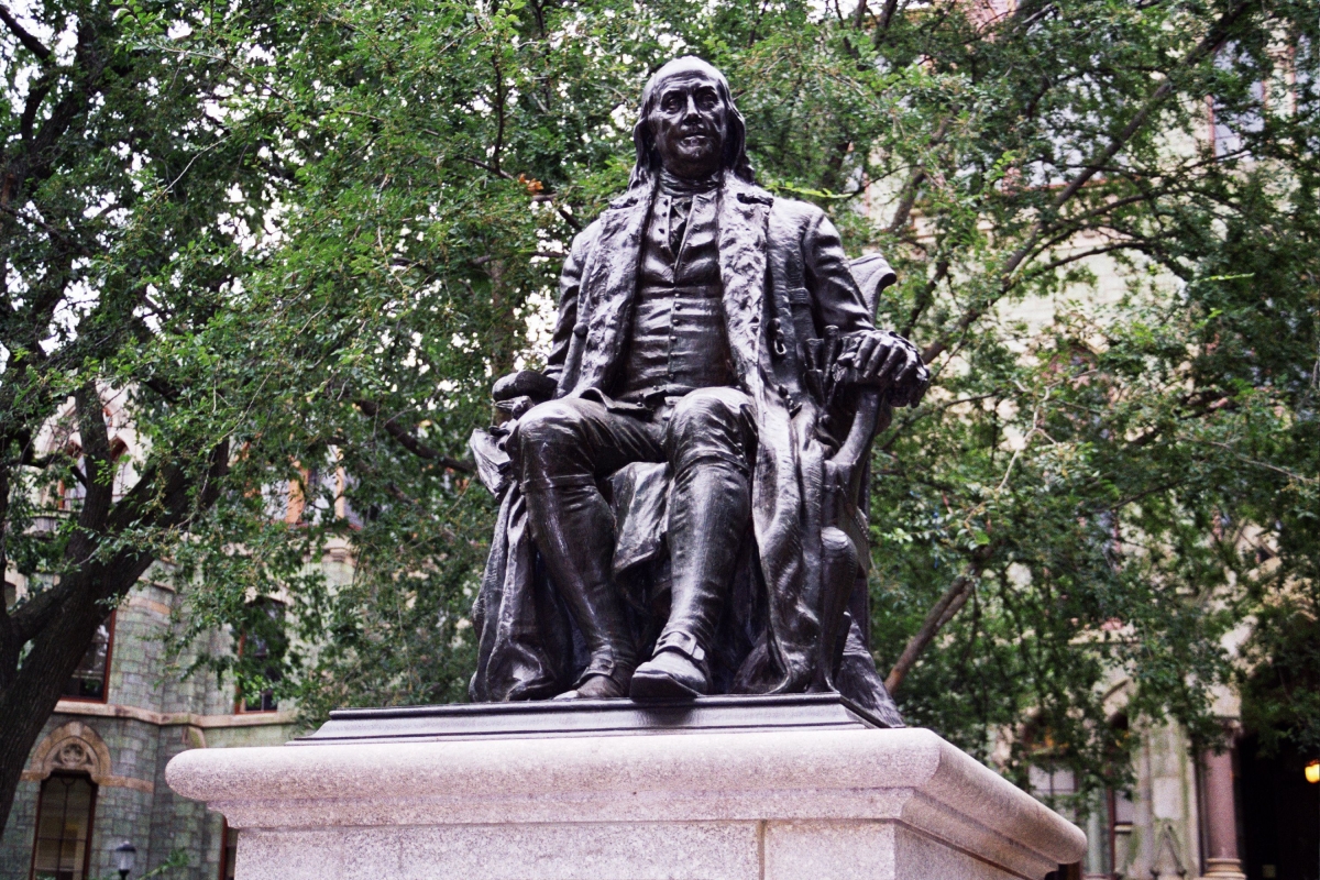 Statue of Franklin at the University of Pennsylvania