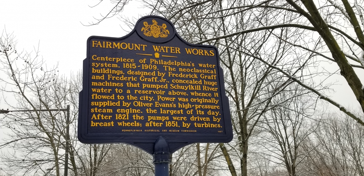 Fairmount Water Works Historical Marker
