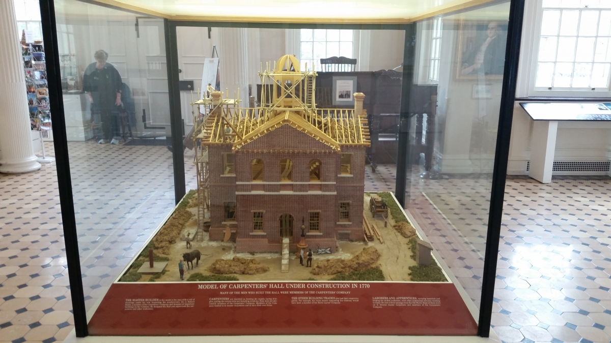 Model of construction of Carpenters' Hall