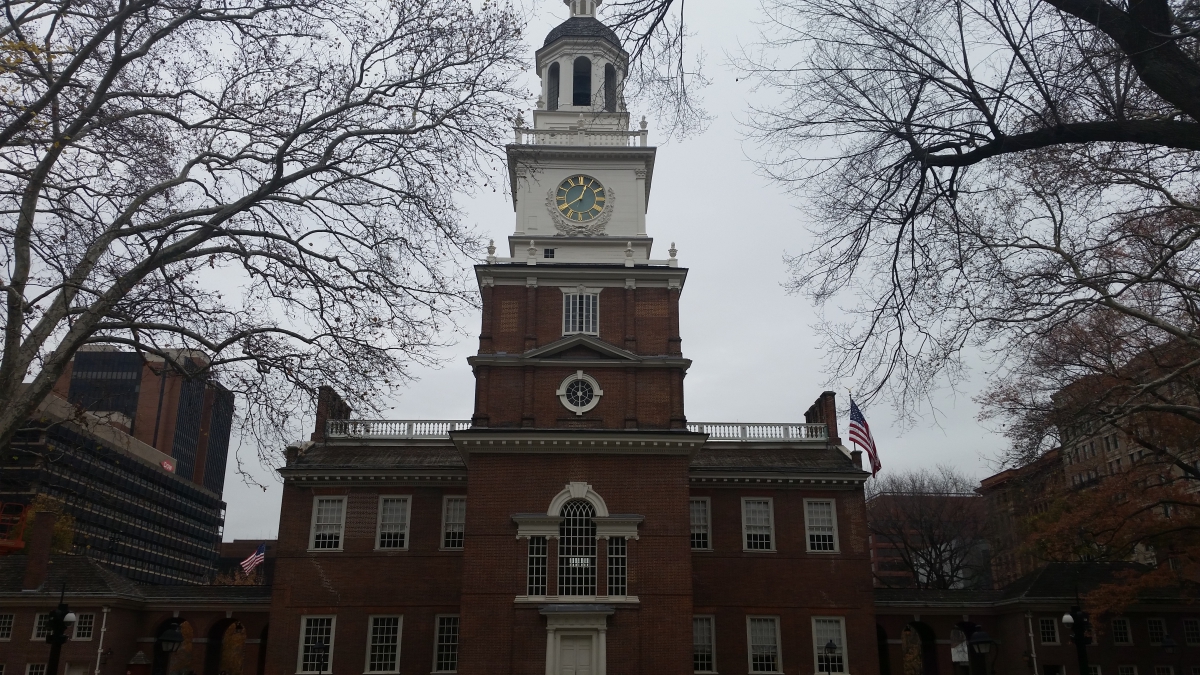 Independence Hall where Hamilton worked as a congressman and a framer of the Constitution