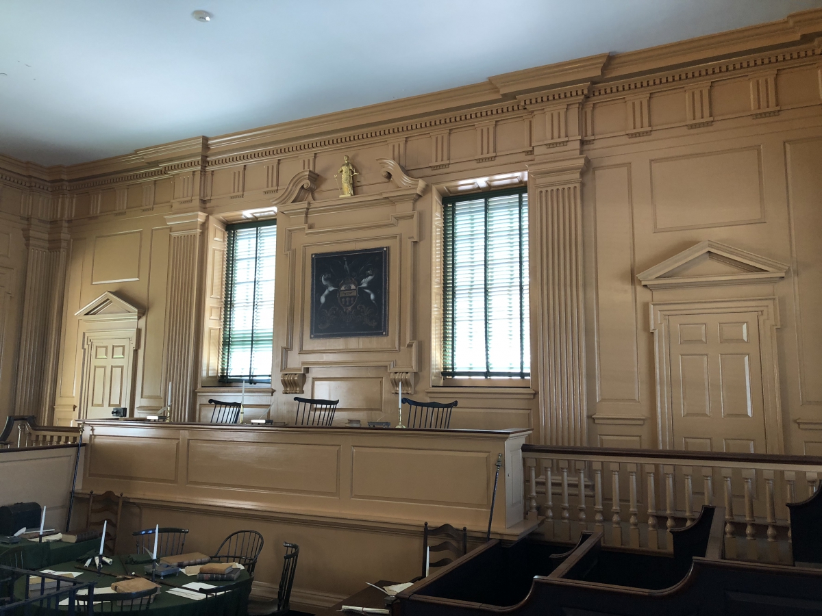 Courthouse in Independence Hall that once served as the Supreme Court of Pennsylvania