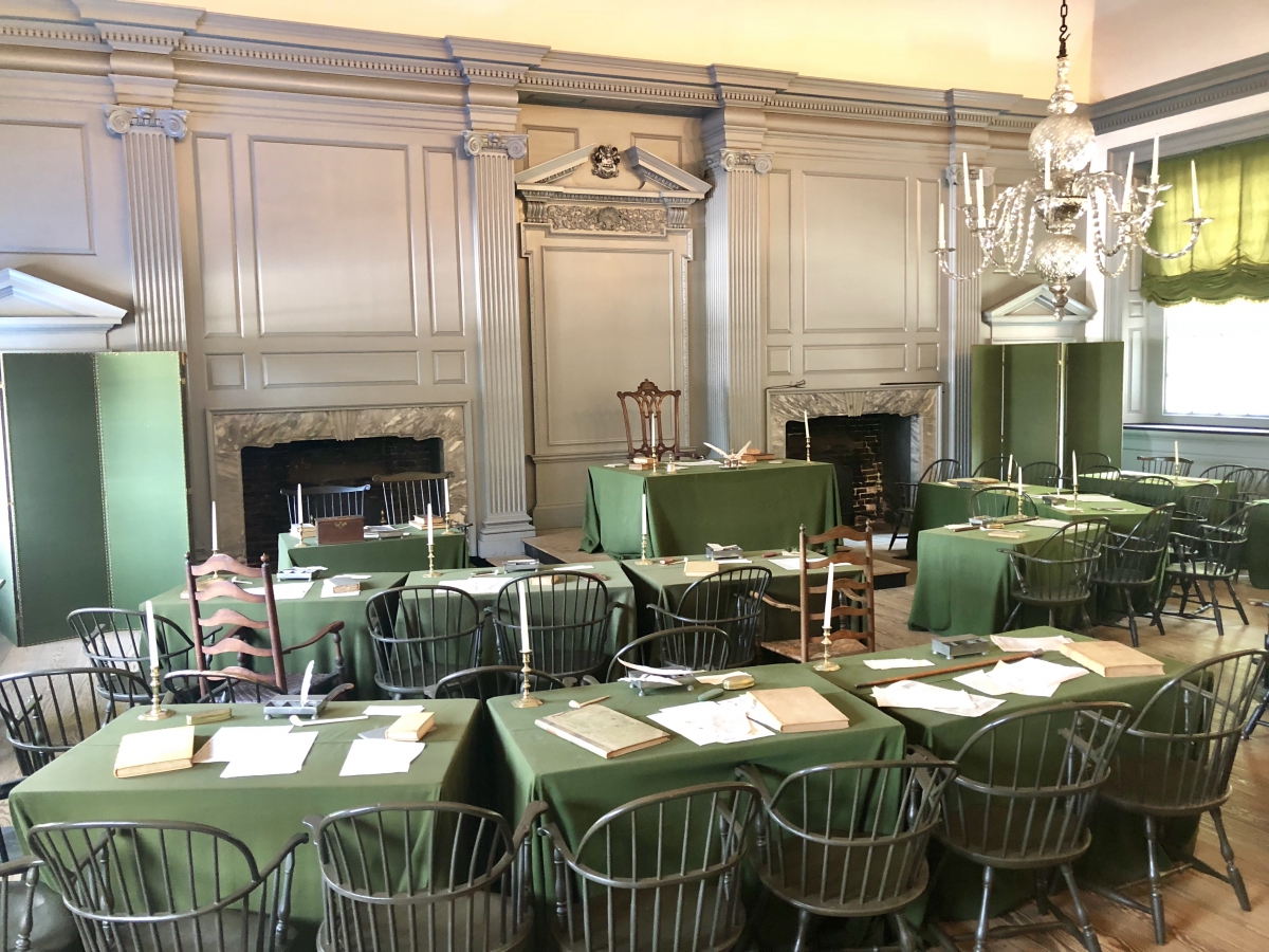 The Assembly Room of Independence Hall - Location of the Signing of the Declaration of Independence and the United States Constitution