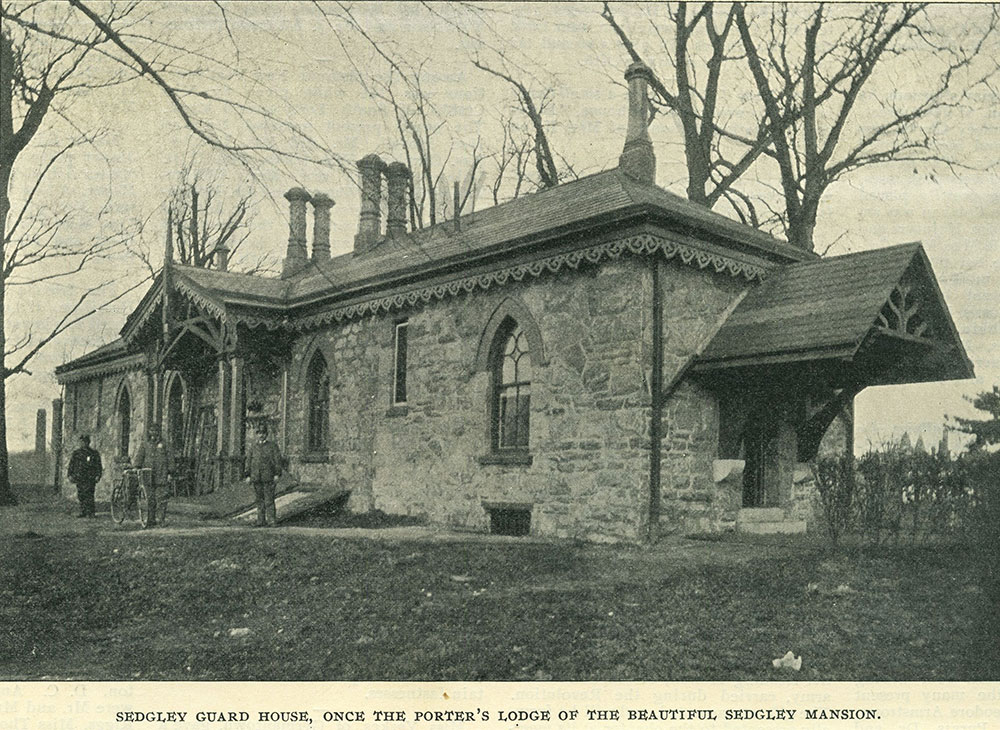 Sedgley Mansion Porter’s House photographed while in use as Fairmount Park Guard House - Photo Credit: Free Library of Philadelphia 