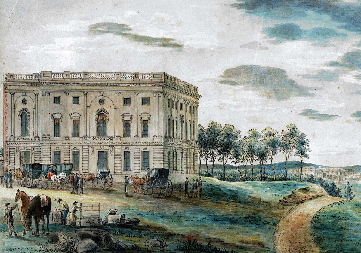 A Depiction of the Unfinished United States Capital Building in 1800 