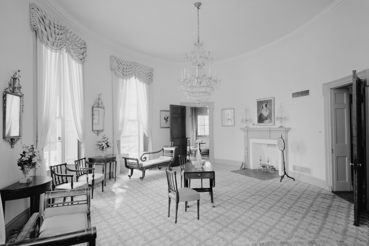 Lemon Hill Mansion, Philadelphia, First Floor, South Oval Room (Credit: Library of Congress)