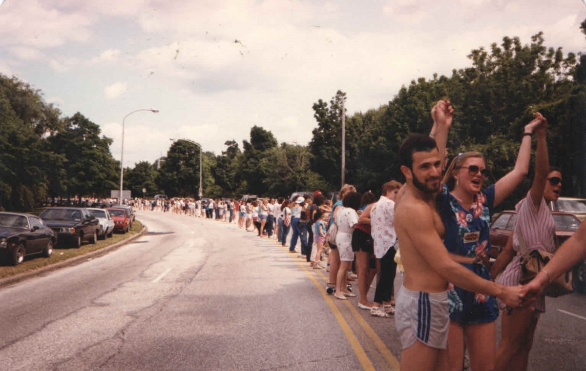 Hands Across America with WMMR-FM, May 25, 1986, West River Drive (MLK Drive) in Philadelphia