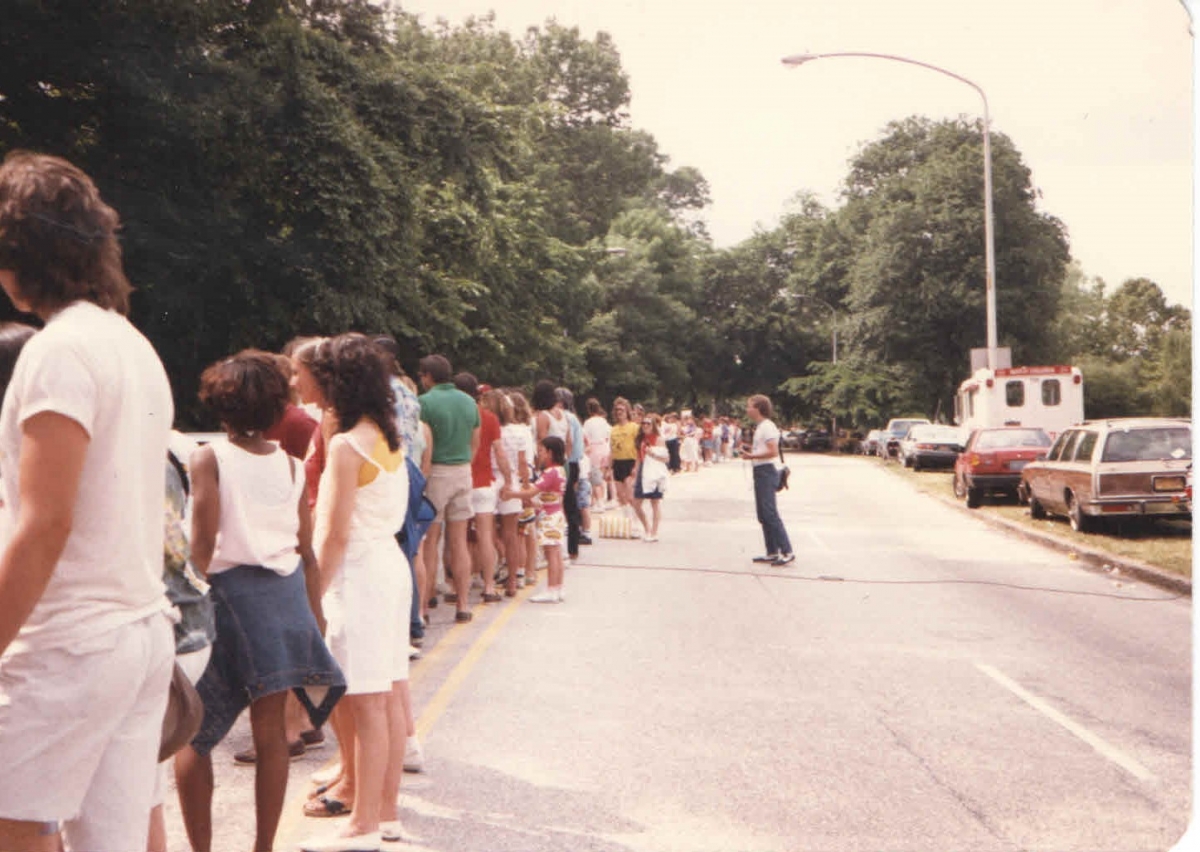Hands Across America with WMMR-FM, Pictured William Thomas Cane (WMMR Photographer), May 25, 1986, West River Drive in Philadelphia
