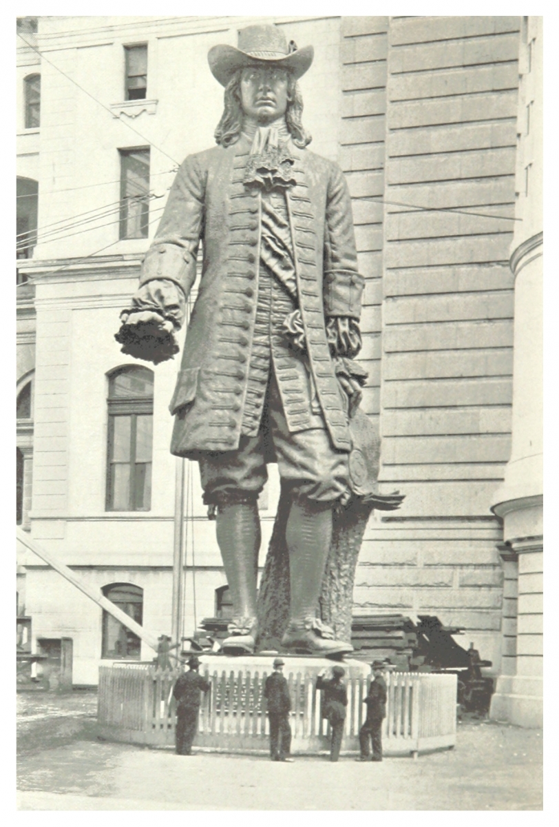 William Penn Statue, City Hall Courtyard, Circa 1893-1894, Prior to the Statue Being Place on top of City Hall Clocktower in 1894