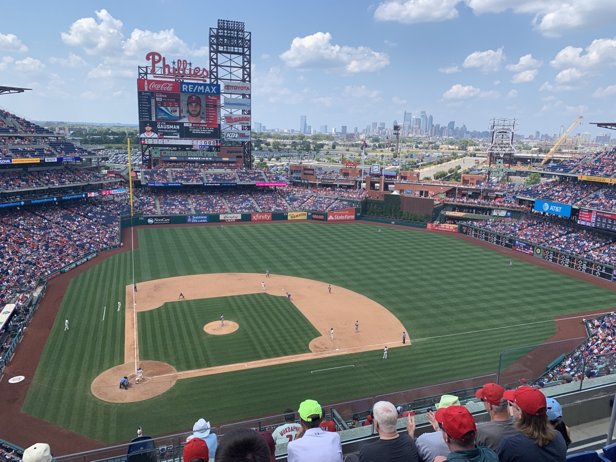 Citizens Bank Park with Liberty Bell Replica in Right Center Field
