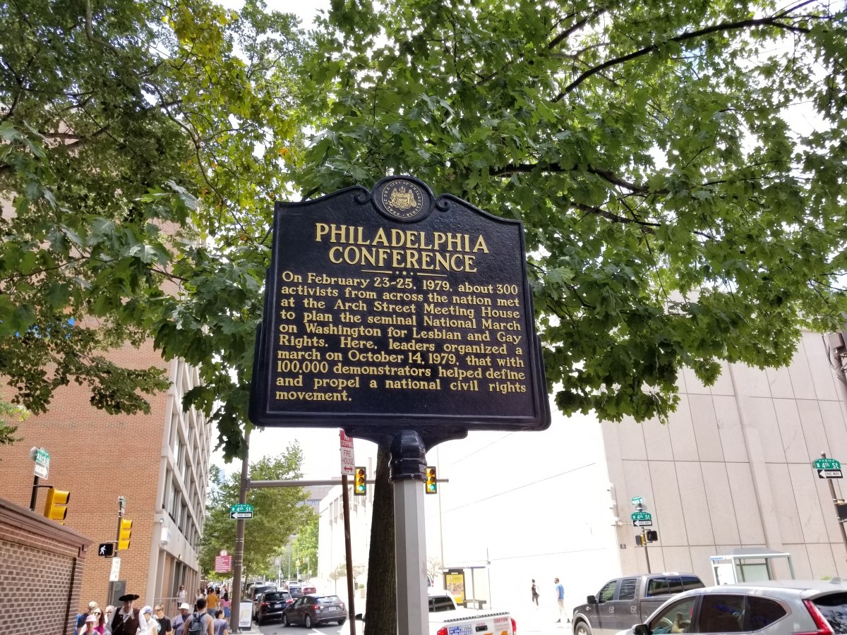 Philadelphia Conference Historical Marker Outside of Arch Street Friends Meeting House Philadelphia Conference Historical Marker Outside of Arch Street Friends Meeting House
