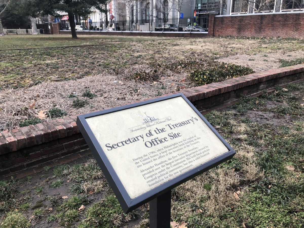 Office Site of Alexander Hamilton, Secretary of the Treasury