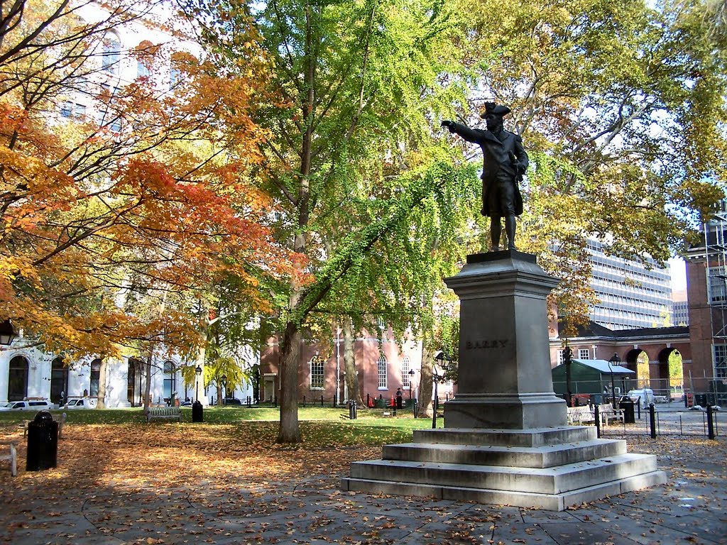 Statue of Commodore Barry located in Independence Square