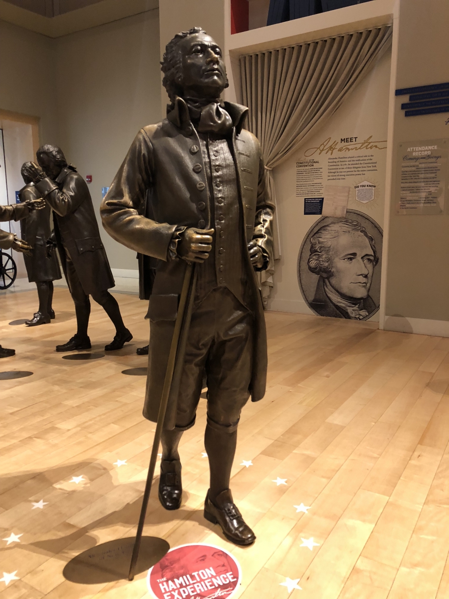 Statue of Alexander Hamilton in National Constitution Center