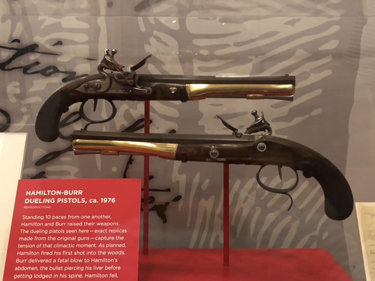 Replica of the pistols used by Alexander Hamilton and Aaron Burr in their famous duel
