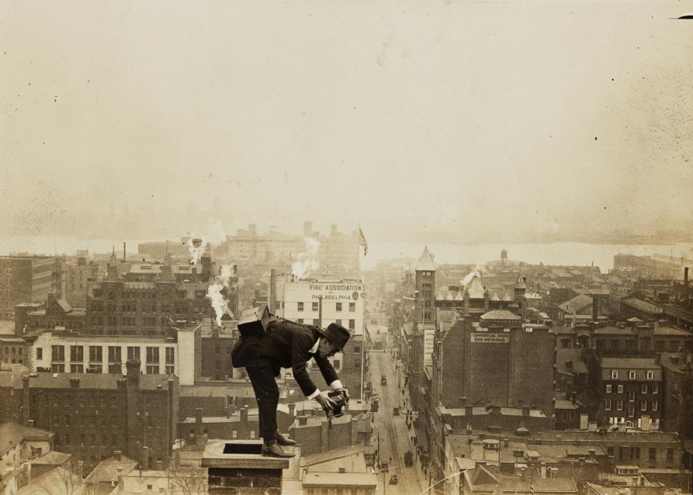 Walter Crail on the Public Ledger Building - 1917 - The Evening Public Ledger