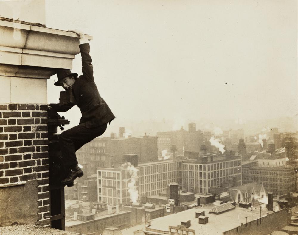 Walter Crail on the Public Ledger Building - 1917 - The Evening Public Ledger
