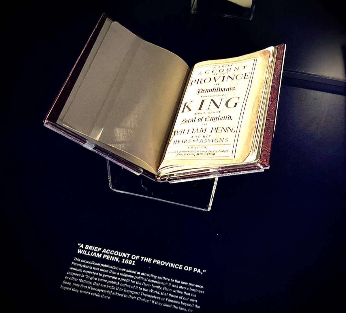 Faith and Liberty Discovery Center, William Penn's 