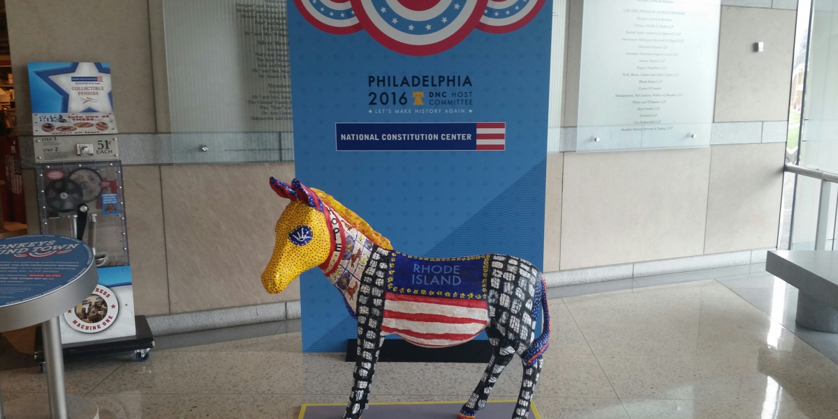 The Rhode Island Donkey can found inside the National Constitution Center