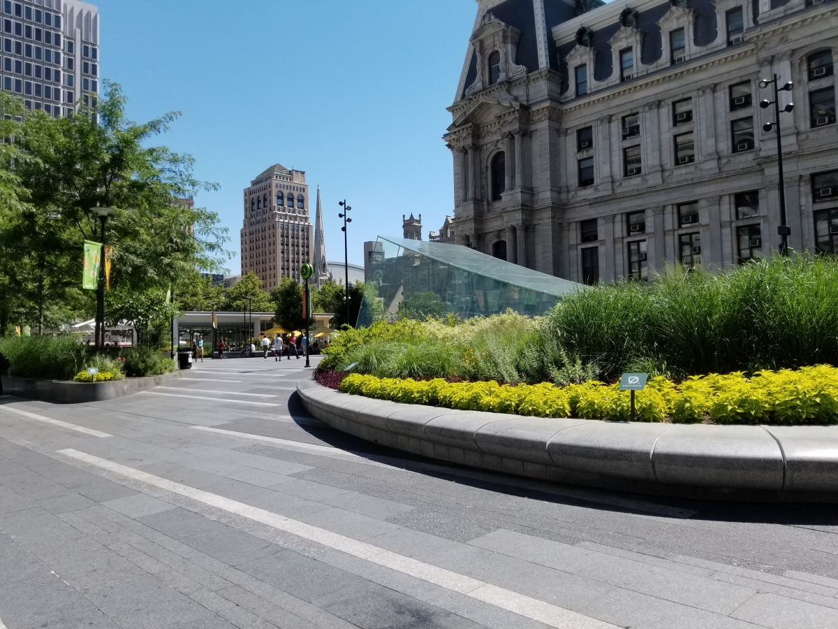 Dilworth Park with Philadelphia's City Hall in the Background Dilworth Park with Philadelphia's City Hall in the Background