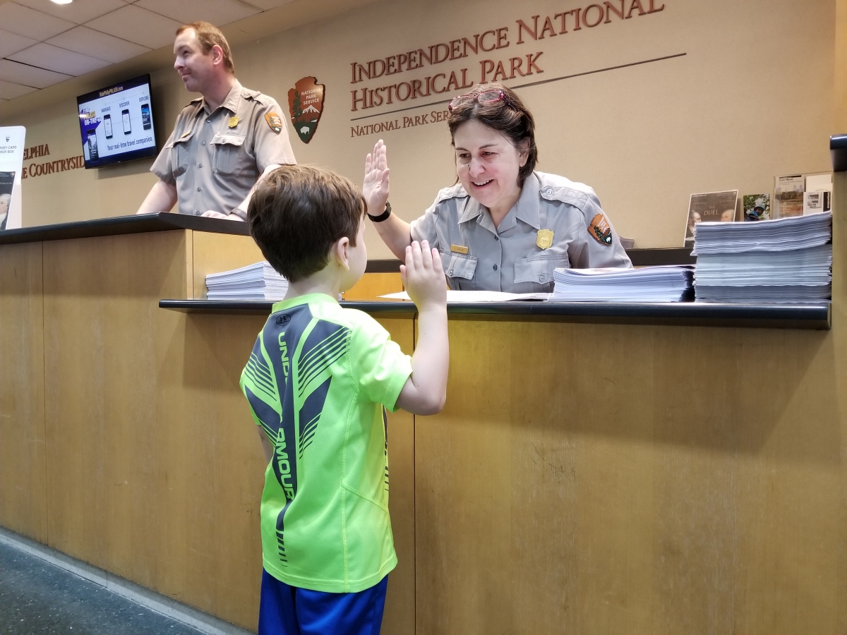 A Junior Ranger takes his oath A Junior Ranger Takes His Oath