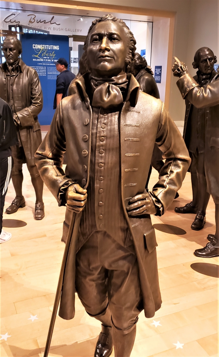 A Statue of Alexander Hamilton in "Signers Hall" at the National Constitution Center