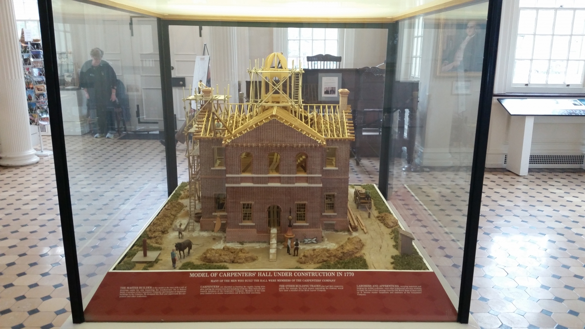 Model of construction of Carpenters' Hall Model of construction of Carpenters' Hall