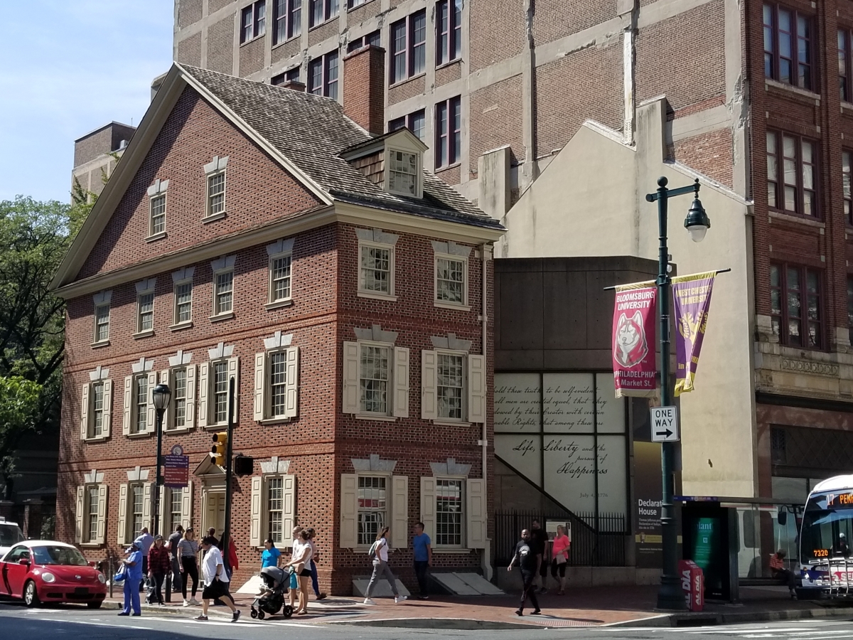 Reconstructed Graff House or Declaration House, where Thomas Jefferson wrote the Declaration of Independence