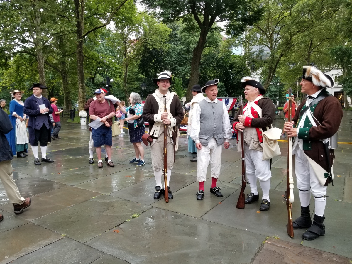 Reenactment of the First Public Reading of The Declaration of Independence, July 8, 2019