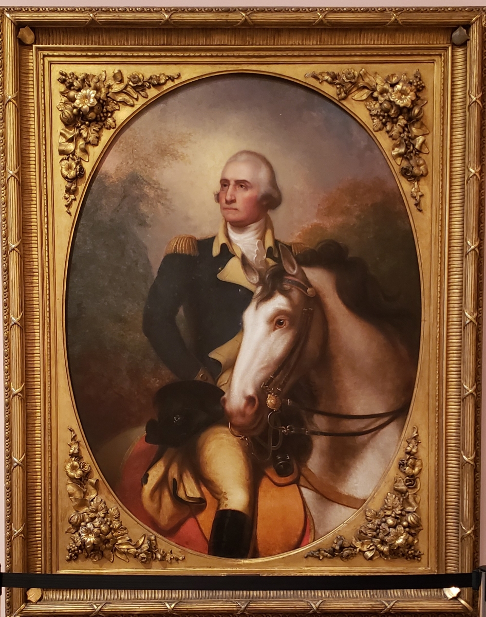 Portrait of George Washington hanging in the Second Bank of the United States Portrait Gallery