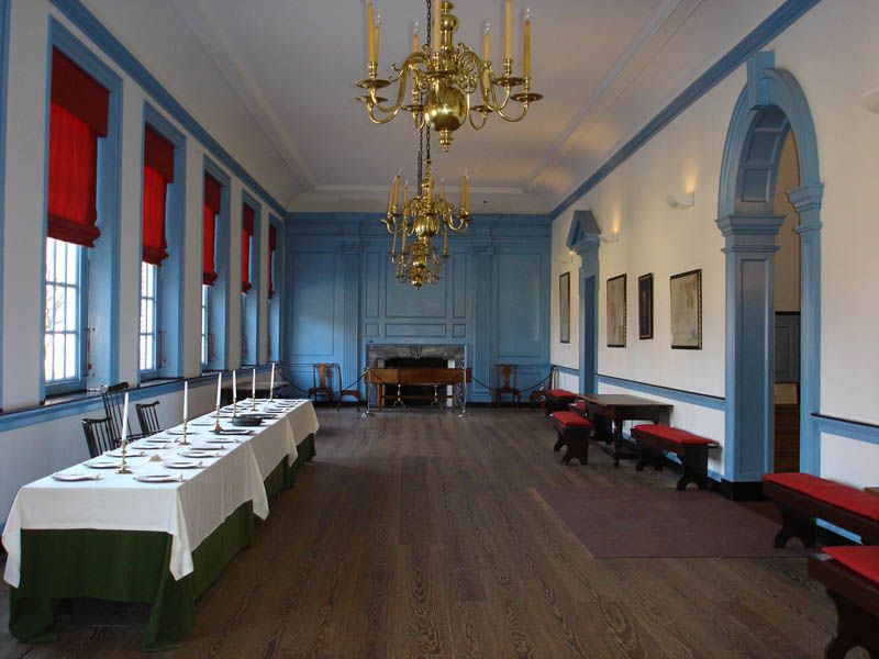 The Long Gallery of Independence Hall on the Second Floor