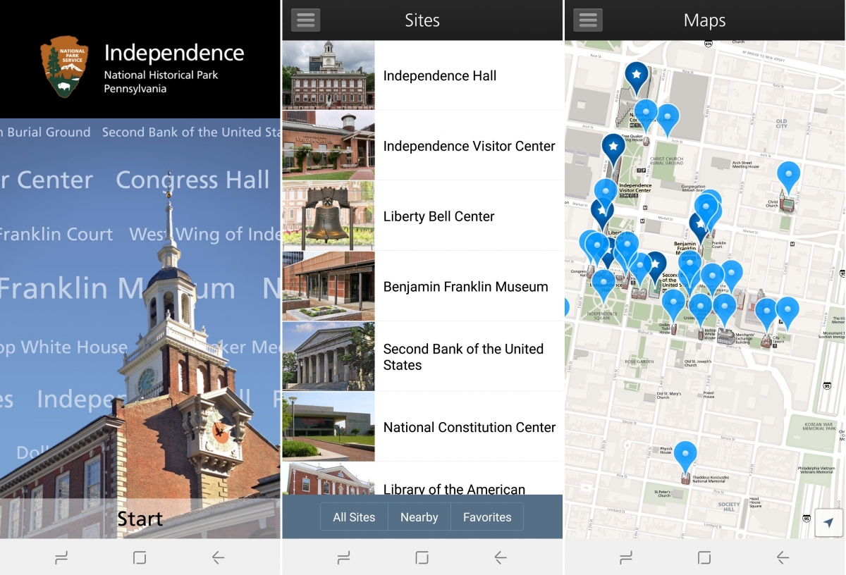 Screenshots of the Independence Mobile App