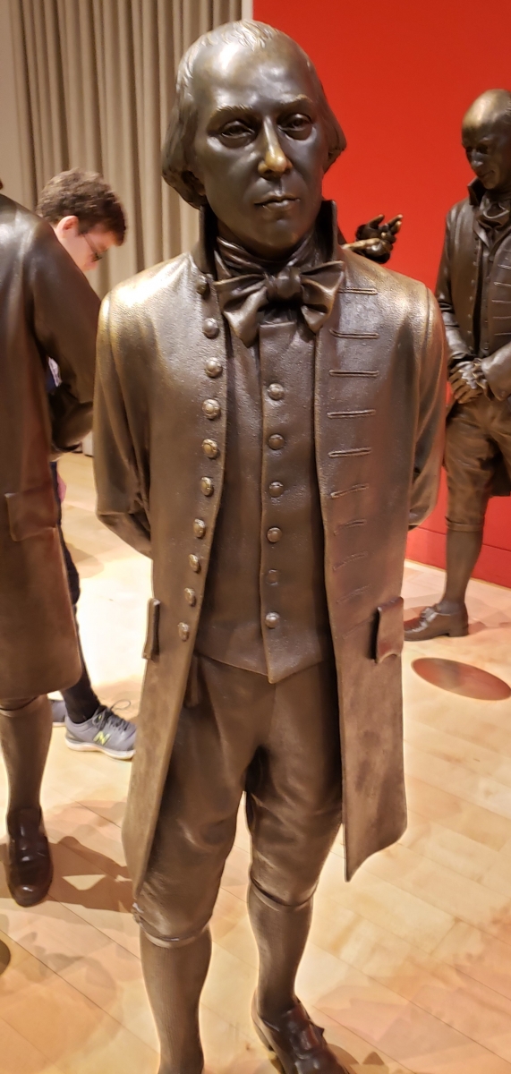 A Statue of James Madison in "Signers Hall" at the National Constitution Center