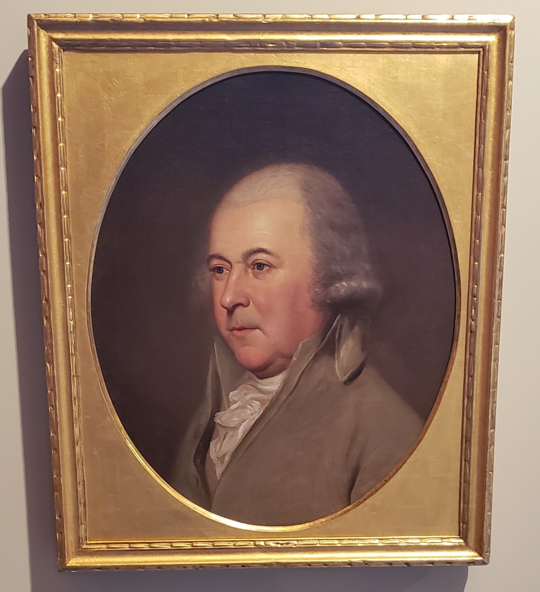 Portrait of John Adams hanging in the Second Bank of the United States Portrait Gallery