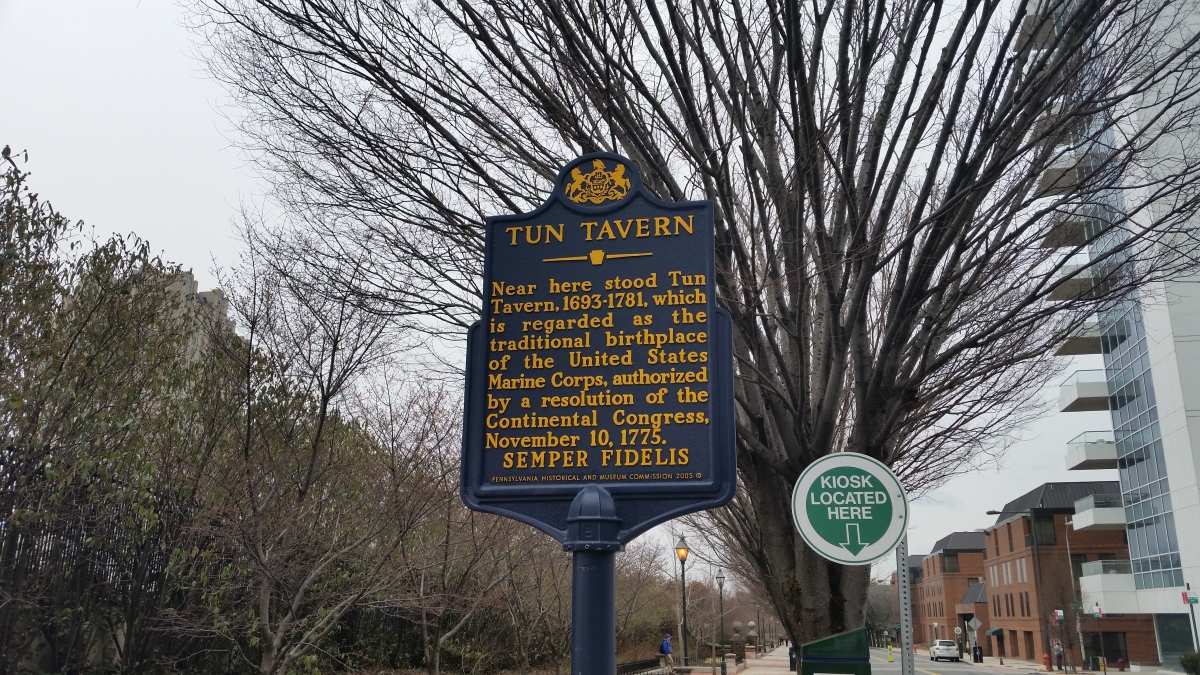  Pennsylvania Historical Marker indicating former location of Tun Tavern