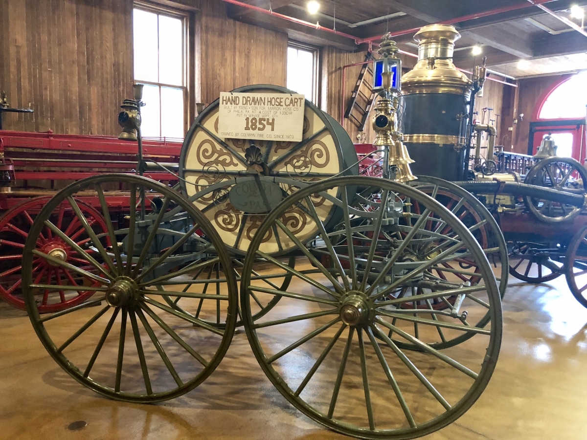 Hand Drawn Hose Cart From 1854