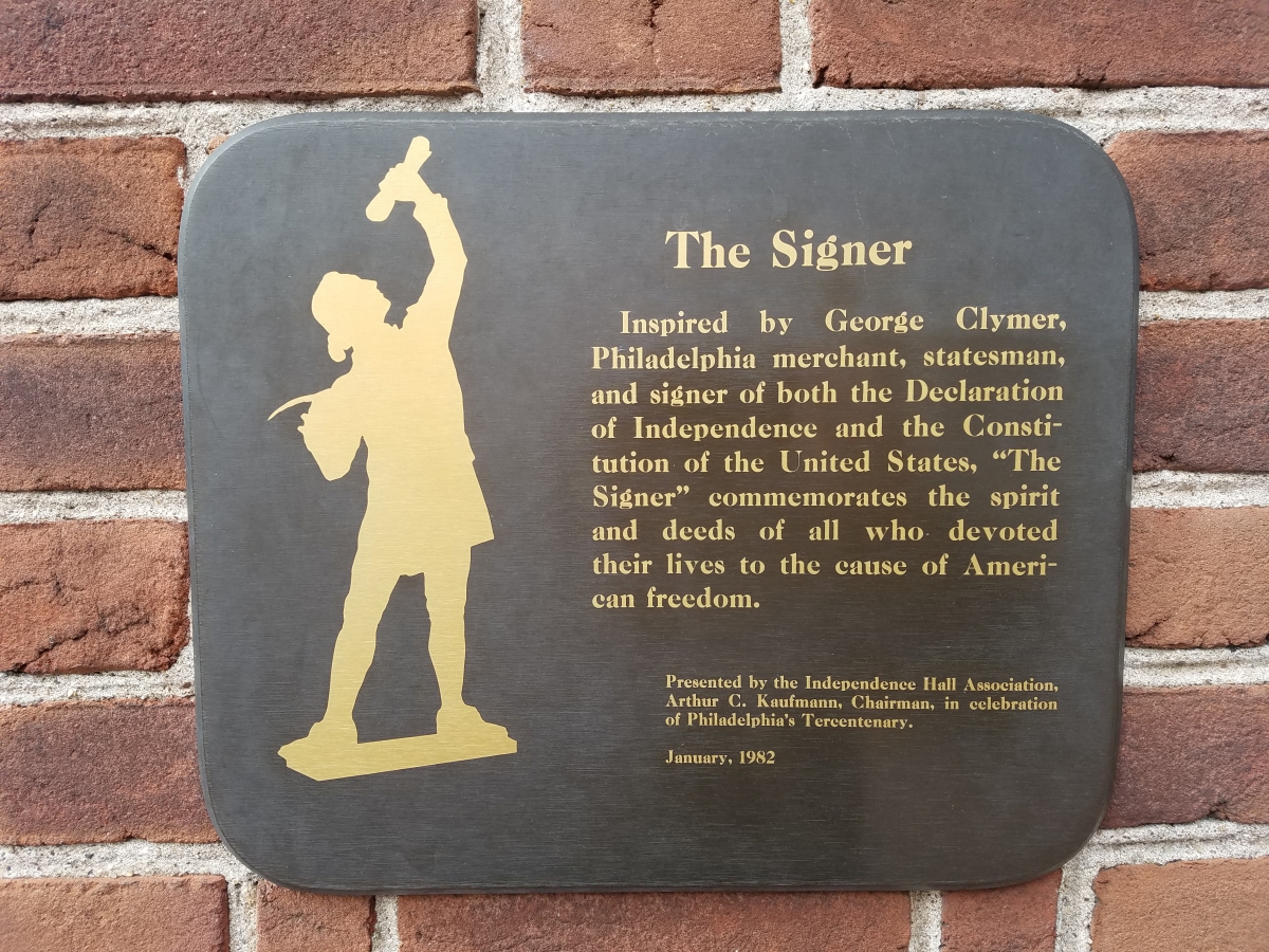 Plaque in Signers' Garden Plaque in Signers' Garden