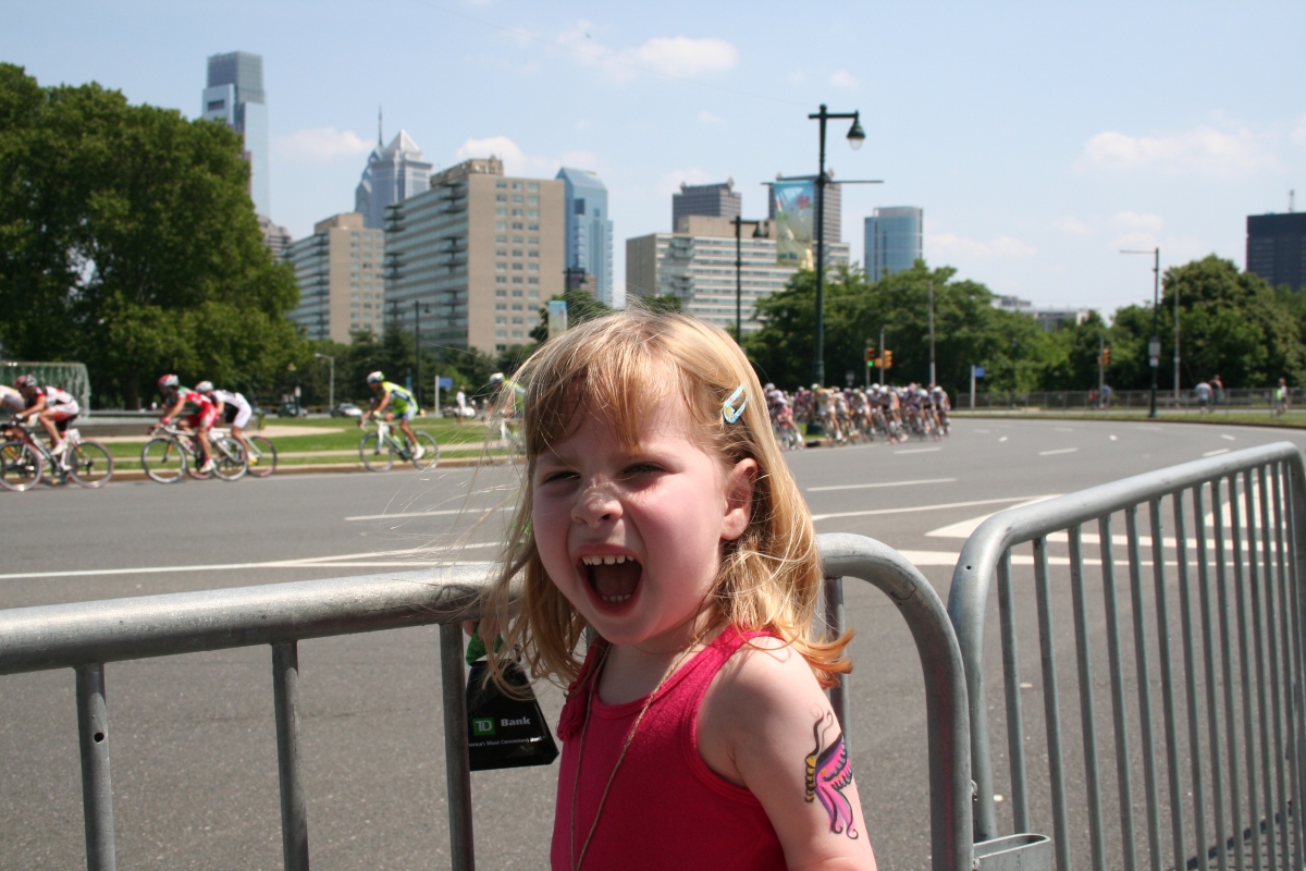 Cheering on the Riders at the TD Bank Philadelphia International Cycling Championship, 2009