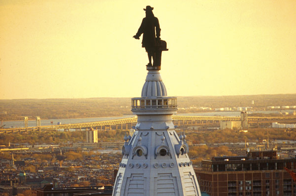 Statue of William Penn atop Philadelphia City Hall