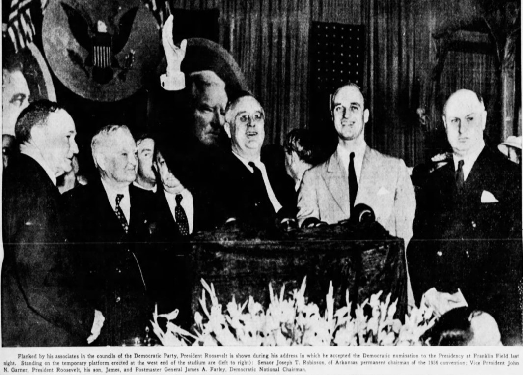 FDR at Franklin Field for the 1936 Democratic National Convention - Philadelphia Inquirer