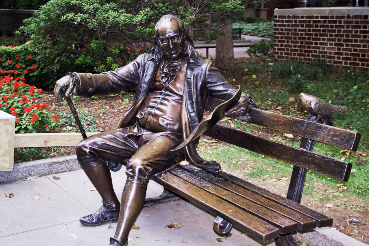 Statue of Benjamin Franklin at the University of Pennsylvania