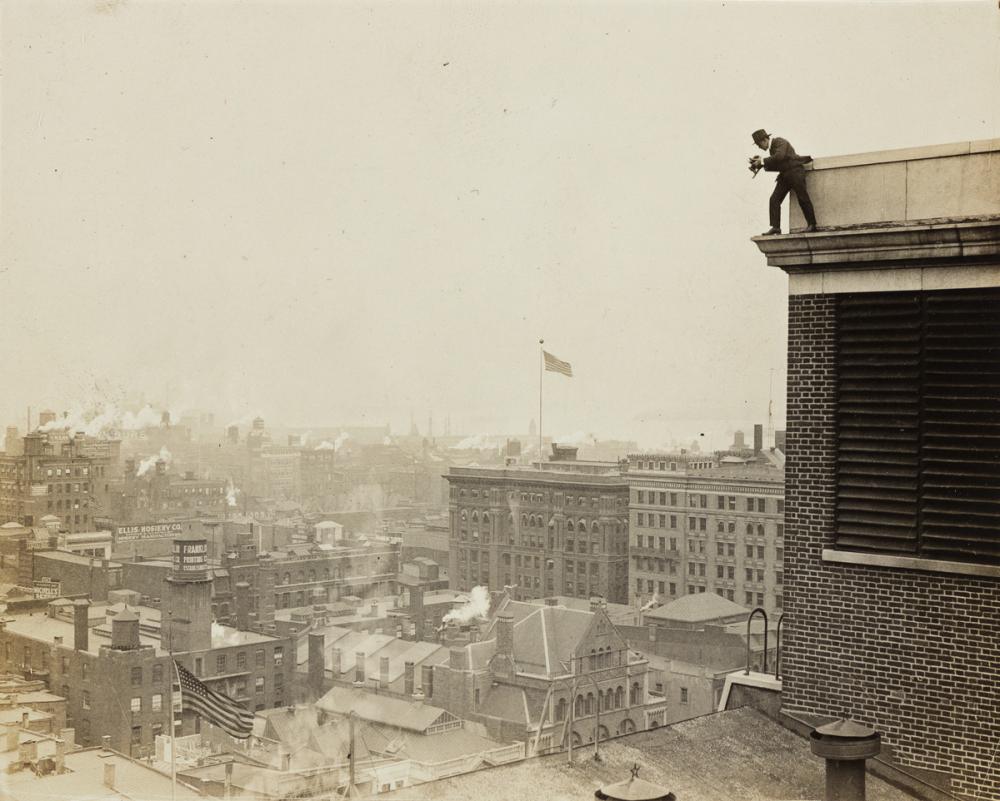 Walter Crail on the Public Ledger Building - 1917 - The Evening Public Ledger