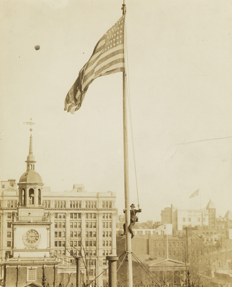 Walter Crail on the Public Ledger Building - 1924 - The Evening Public Ledger