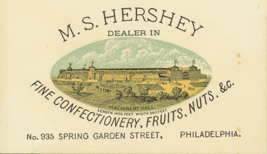 Milton S. Hershey Business Card - M.S. Hershey Philadelphia Venture